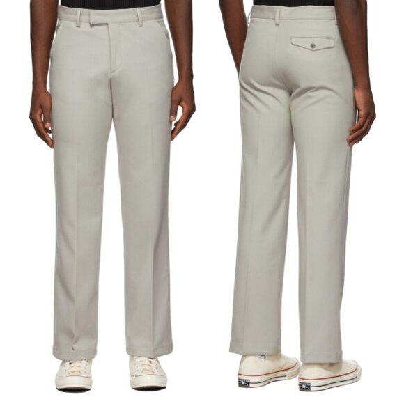 NWT MARTIN ASBJØRN Grey Ace Trousers Vanilla Mid-rise Size IT 46 (US Waist 30) - Picture 2 of 13